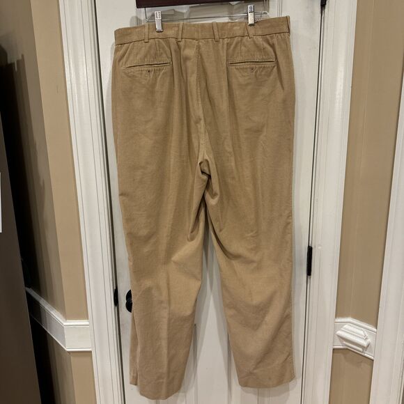 Peter Millar Pants Men 38x32 Beige Corduroy Zip Front Straight Golf - Picture 5 of 7